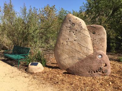 Rocks and plants at Ballona Discovery Park